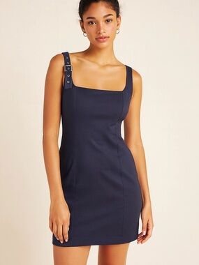 Anthropologie Maeve Navy Blue Mini Dress Size S